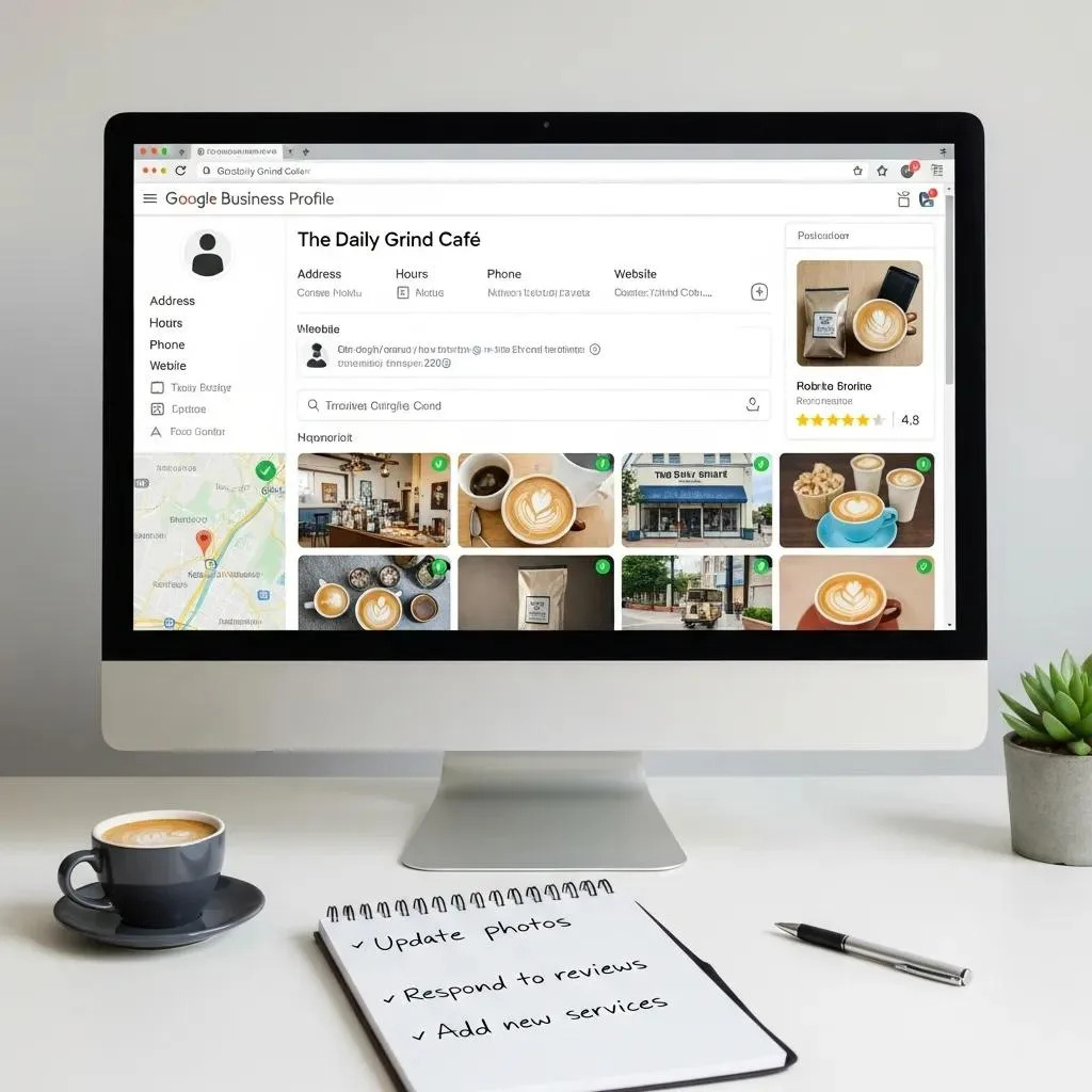 Optimized Google Business Profile displayed on a computer screen
